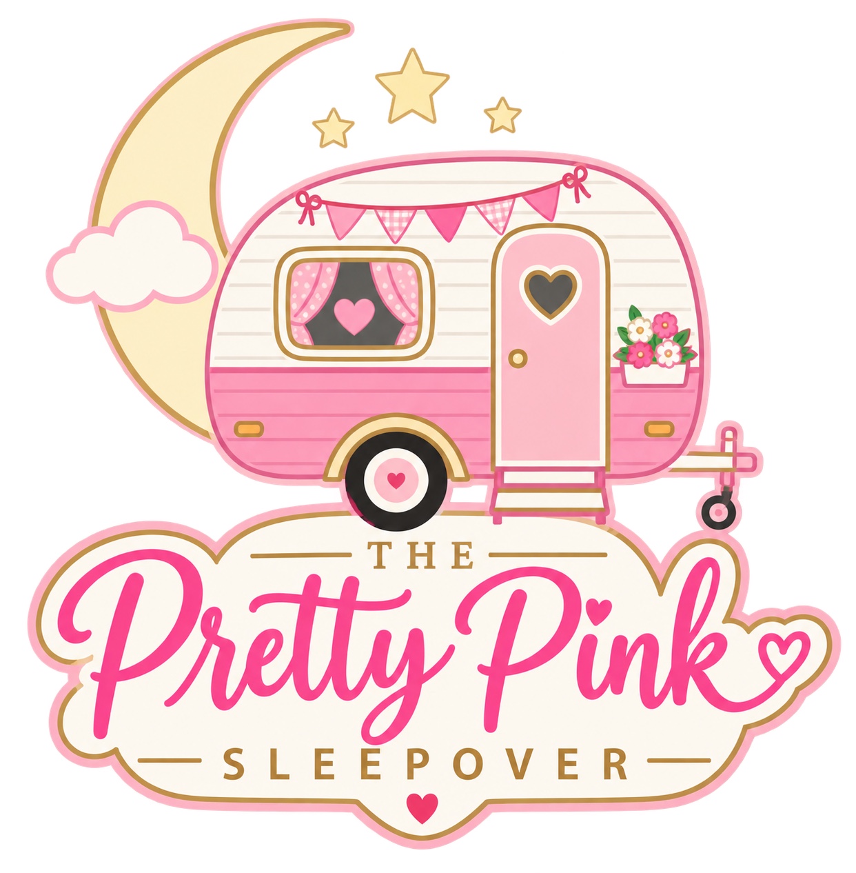 The Pretty Pink Sleepover logo